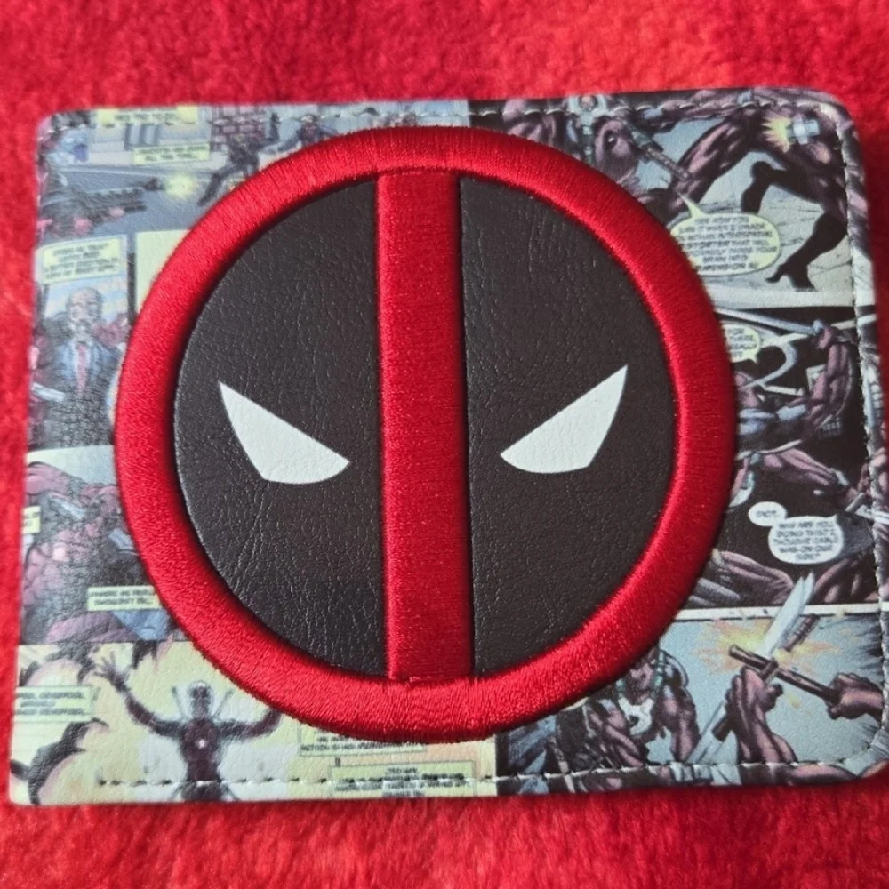 New Deadpool marvel comic anime manga leather wallet